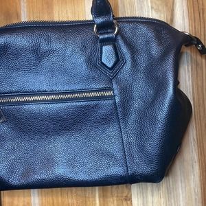ORA DELPHNE Black Peddle Leather Designer Bag